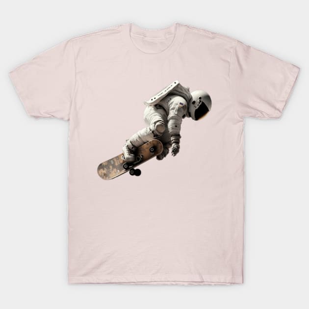 astronaut skateboading T-Shirt by dongila5